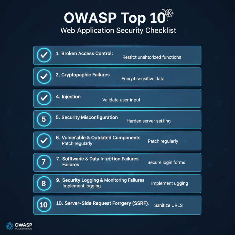 OWASP Top 10 compliance testing illustration