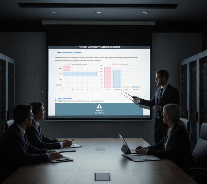 Executive management report illustration